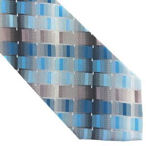 New Van Heusen Striped Blue and Gray Silk Blend Men's Necktie NWT